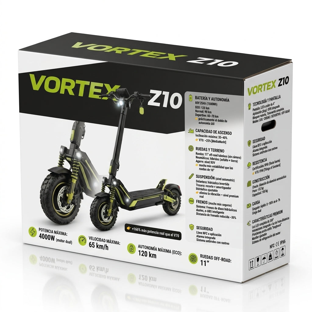 VORTEX Z10 2x2 connectée via une application.